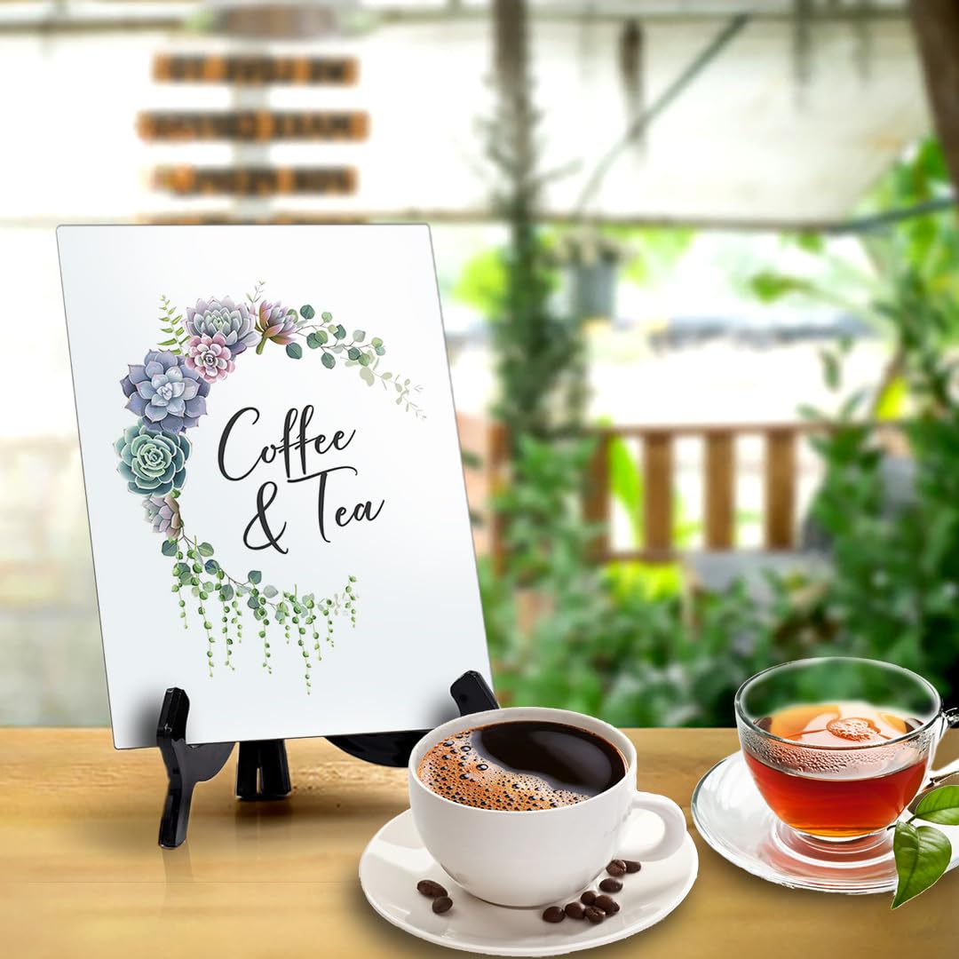 アンティーク　フレーム　ポスター　Tea Coffee Amazon.com: Signs ByLITA Coffee and Tea Table Sign with Easel
